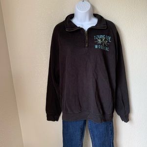 Young Life Woodleaf Quarter Zip Sweatshirt